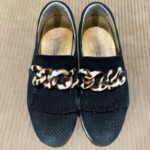 Softwaves Black and Tan Tortoise Sneakers